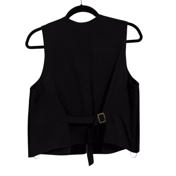 NWT- Earthbound Unisex Black & Gold Faux Suede Vest Size: Medium - Picture 3 of 4